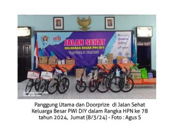 PWI DIY Kembali Gelar Jalan Sehat HPN 2024. Sabtu, 9 Maret 2024. Doorprizenya Oke ……