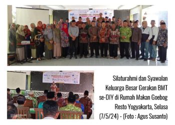 Wujud Kebersamaan, Gerakan BMT se-DIY 1445 H Gelar Silaturahmi dan Syawalan.