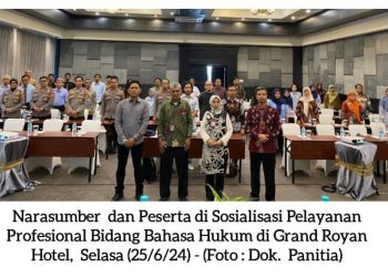 Balai Bahasa Provinsi DIY : Gelar Sosialisasi Pelayanan Profesional Bidang Bahasa Hukum