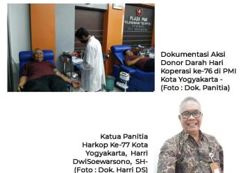 Aksi Donor Darah di PWI DIY, pada Hari Koperasi Ke-77 se-Kota Yogyakarta, Ikutan Yuk!