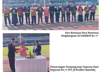 Puncak Acara Hari Koperasi ke-77 DIY : 3000 Penggerak Koperasi Ikut Upacara di Mandala Krida dan Bazar UMKM. Inilah Buktinya