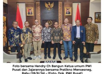 Bertemu Jajaran Pengurus PWI Pusat, Mensesneg Pratikno Siap Wujudkan Gedung Ikonik di Yogyakarta dan Pusat Diklat Internasional