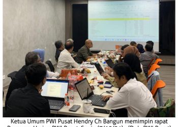 Ketum PWI Pusat Hendry Ch Bangun Pimpin Rapat Pengurus Harian