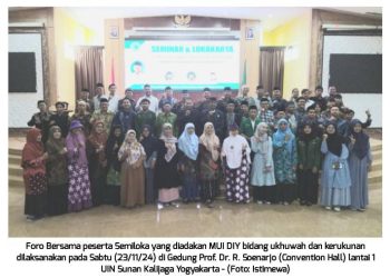 MUI DIY Bidang Ukhuwah dan Kerukunan Gelar Semiloka, Ukhuwah Umat Islam di DIY Makin Kuat. Berikut Buktinya!