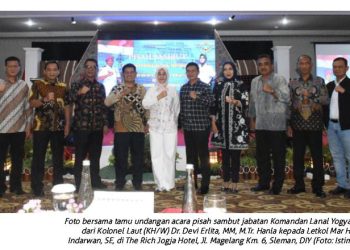 Kasrem 072/Pamungkas Hadiri Acara Pisah Sambut Komandan Lanal Yogyakarta