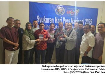 Keakraban Warnai Acara Buka Puasa PWI dan Peluncuran Buku Pernak Pernik HPN 2025