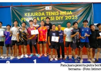 PTMSI Kota Yogyakarta dan Kabupaten Bantul Berbagi Gelar Juara di Kejurda Tenis Meja DIY 2025. Inilah Keseruannya!