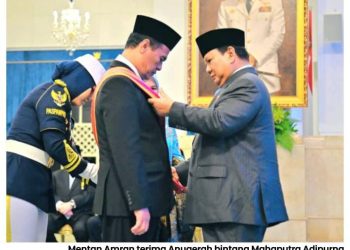Mentan Amran Terima Anugerah Bintang Mahaputra Adipurna dari Presiden Prabowo