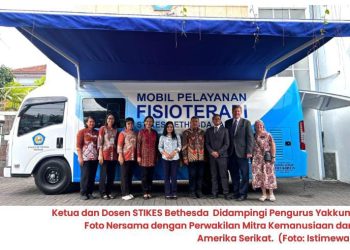 STIKES Bethesda YAKKUM Terima Hibah Mobil Pelayanan Fisioterapi dari Mitra Kemanusiaan Amerika Serikat