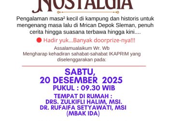 IKAPRIM Gelar Reuni Akbar Bertajuk “Nostalgia” di Yogyakarta