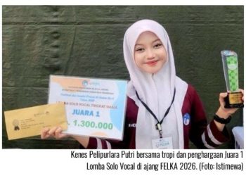 Darah Seni Mengalir Deras, Kenes Pelipurlara Putri Sabet Juara 1 Solo Vocal FELKA Tingkat Nasional