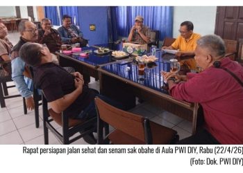 Rayakan HPN 2026, PWI DIY Gelar Jalan Sehat, Senam Sak Obahe dan Layanan SIM Kolektif bagi Keluarga Wartawan