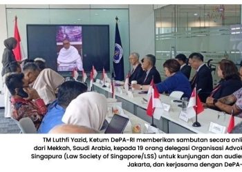 Luthfi Yazid : Sebuah Kehormatan Organisasi Advokat Singapura Audiensi dan Perkuat Kerjasama dengan DePA-RI