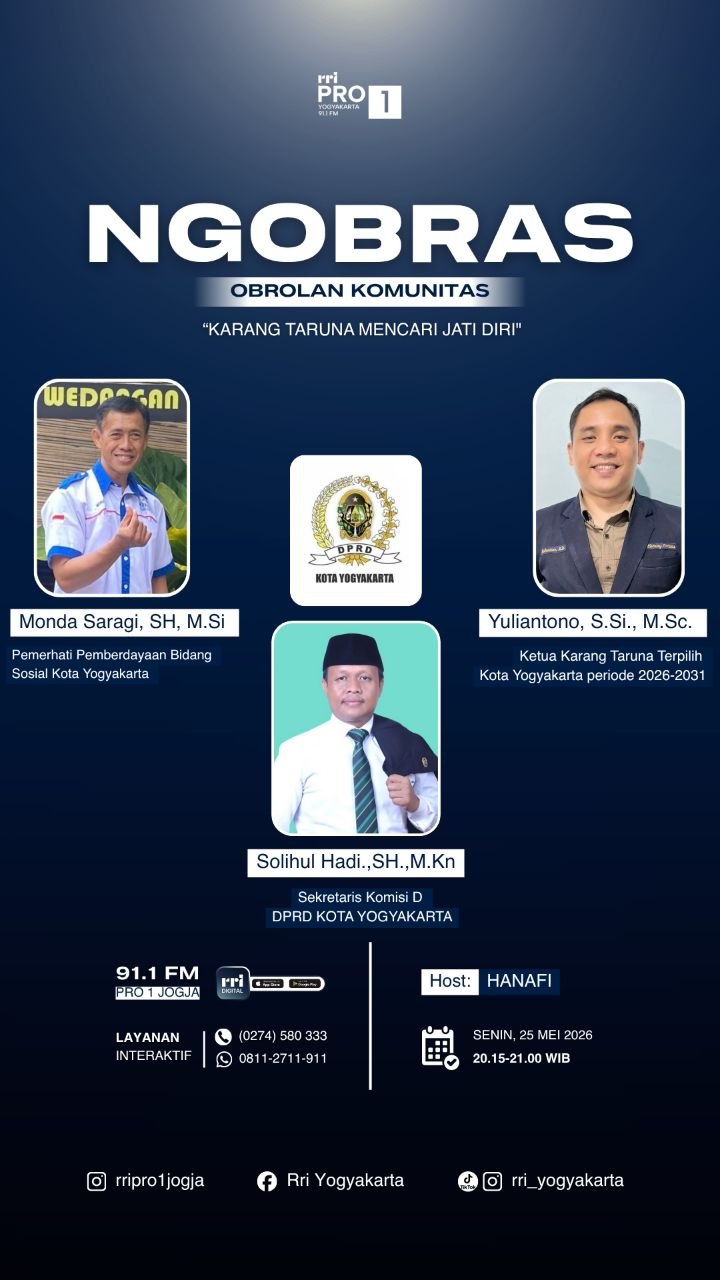 Mengulas Arah Baru Pemuda Kota Jogja, RRI Gelar NGOBRAS “Karang Taruna Mencari Jati Diri”