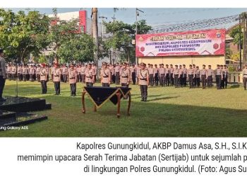 Polres Gunungkidul Gelar Sertijab: Kasatreskrim, Kapolsek Gedangsari dan  Kapolsek Purwosari Resmi Berganti