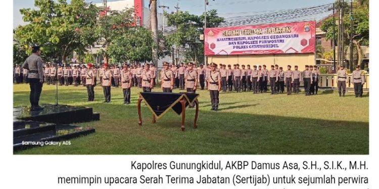 Polres Gunungkidul Gelar Sertijab: Kasatreskrim, Kapolsek Gedangsari dan  Kapolsek Purwosari Resmi Berganti