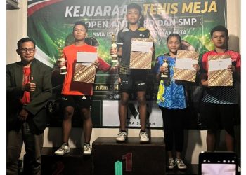 Open turnamen Tenis Meja tingkat SD dan SMP di SMA Islam 3 Pakem Sleman. Ini Keseruannya!
