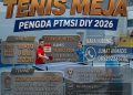 Pengda PTMSI DIY siap menggelar Kejurda Tenis Meja 2026. Ini Jadwalnya!