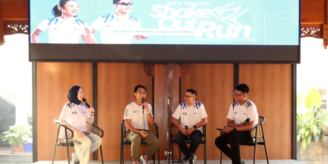 AXA Mandiri menggelar Shake Out Run Mandiri Jogja Marathon 2026, Sabtu (20/6). Foto: Dok. Istimewa