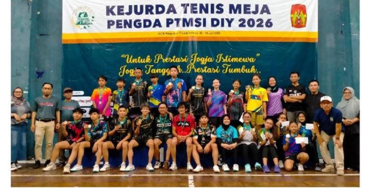 Pengda PTMSI DIY Sukses Gelar Kejurda Tenis Meja 2026, Ini Daftar Lengkap Pemenangnya!