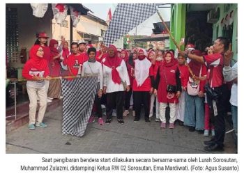 Meriahkan HUT ke-81 RI, Ratusan Warga RW 02 Sorosutan Ikuti Jalan Sehat dan Sarapan Nasi Kucing Bersama