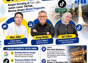 Dorong Pelaku Usaha Naik Kelas, Pelatihan UMKM “Dari Sepi Jadi Dicari” Siap Digelar di Yogyakarta