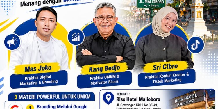 Dorong Pelaku Usaha Naik Kelas, Pelatihan UMKM “Dari Sepi Jadi Dicari” Siap Digelar di Yogyakarta