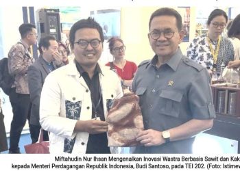 Smart Batik Indonesia Kenalkan Inovasi Wastra Berbasis Sawit dan Kakao kepada Menteri Perdagangan RI pada Gelaran Trade Expo Indonesia 2026