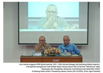 Dua Mantan Anggota DPRD Bantul Ungkap Perjuangan Pansus Kasus Udin pada 1998